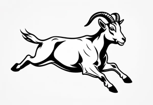 jumping goat tattoo idea