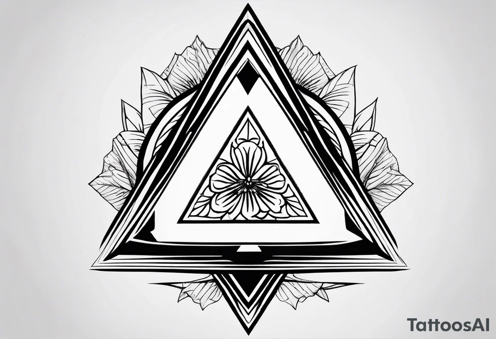 un triangulo simple sin adornos tattoo idea
