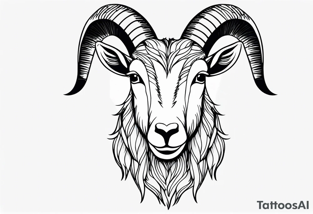 goat animal tattoo idea