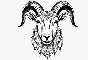goat animal tattoo idea