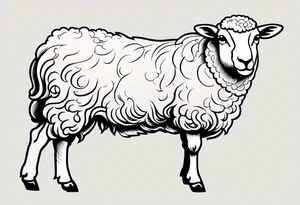 traditional sheep tattoo idea