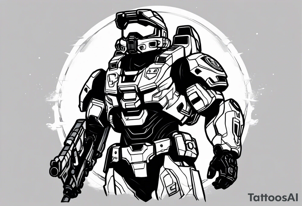 Halo 3 Marine reaching for the sky tattoo idea