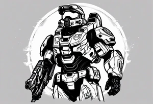Halo 3 Marine reaching for the sky tattoo idea