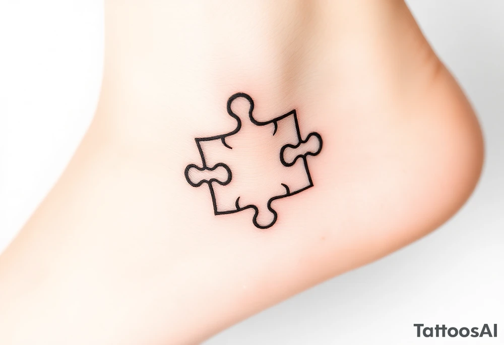 autism puzzle piece tattoo idea