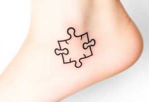 autism puzzle piece tattoo idea