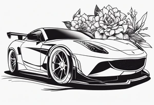 fancy cars tattoo idea