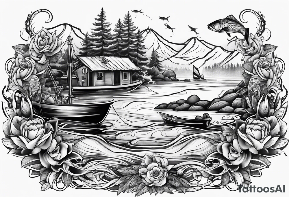 fishing tattoo idea