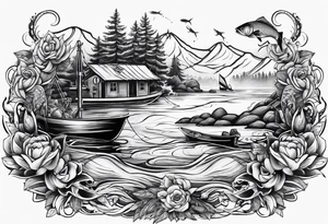 fishing tattoo idea