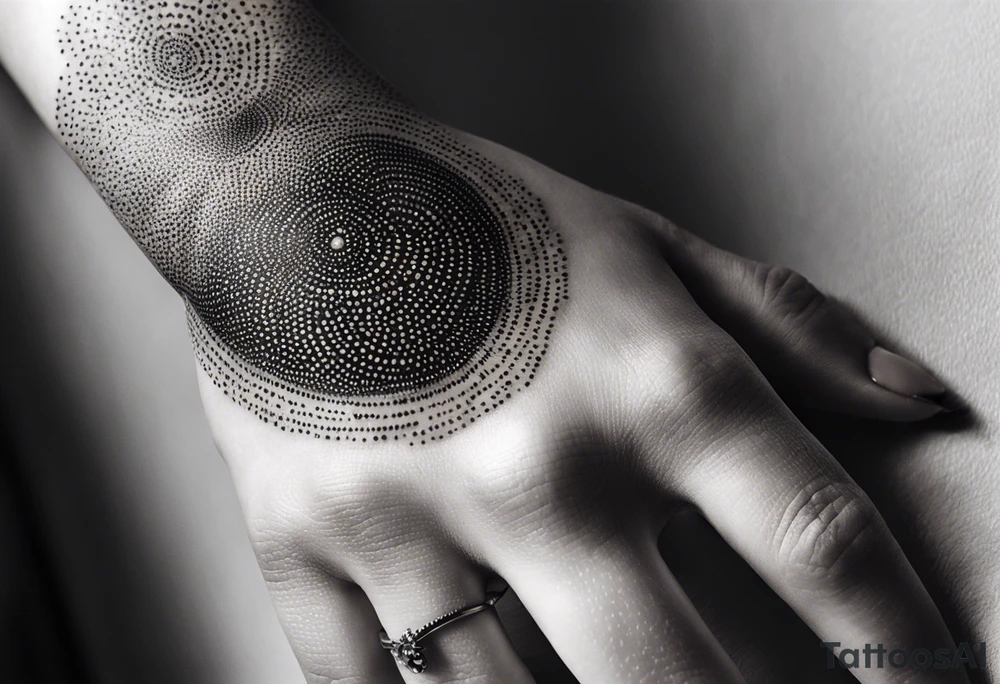 abstract on hand, no people tattoo idea