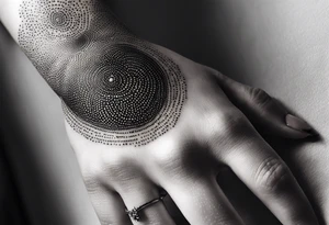 abstract on hand, no people tattoo idea