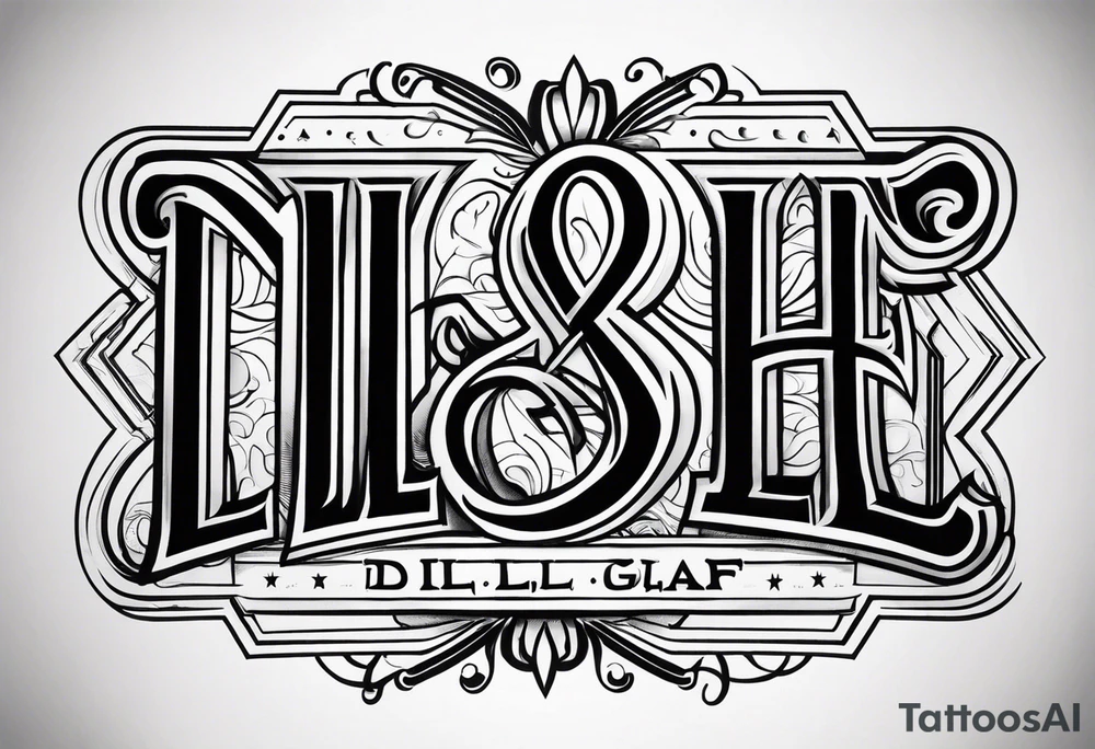 d.i.l.l.i.g.a.f. tattoo idea