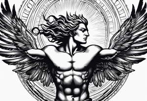 Icarus's myth flying too close to the sun tattoo idea