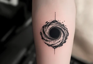 Two different universes on separate sides of a black hole tattoo idea