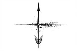 one  arrow  that look down tattoo idea