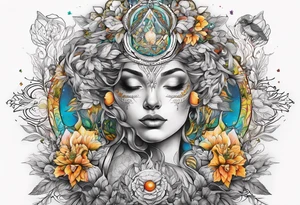 Atlas maçonnique avec branche acacia tattoo idea