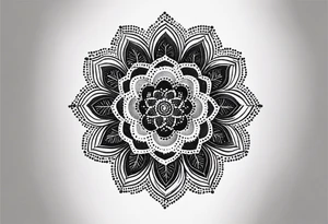Geometric flower mandala tattoo idea