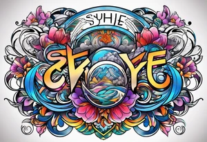 Skye name fonts tattoo idea