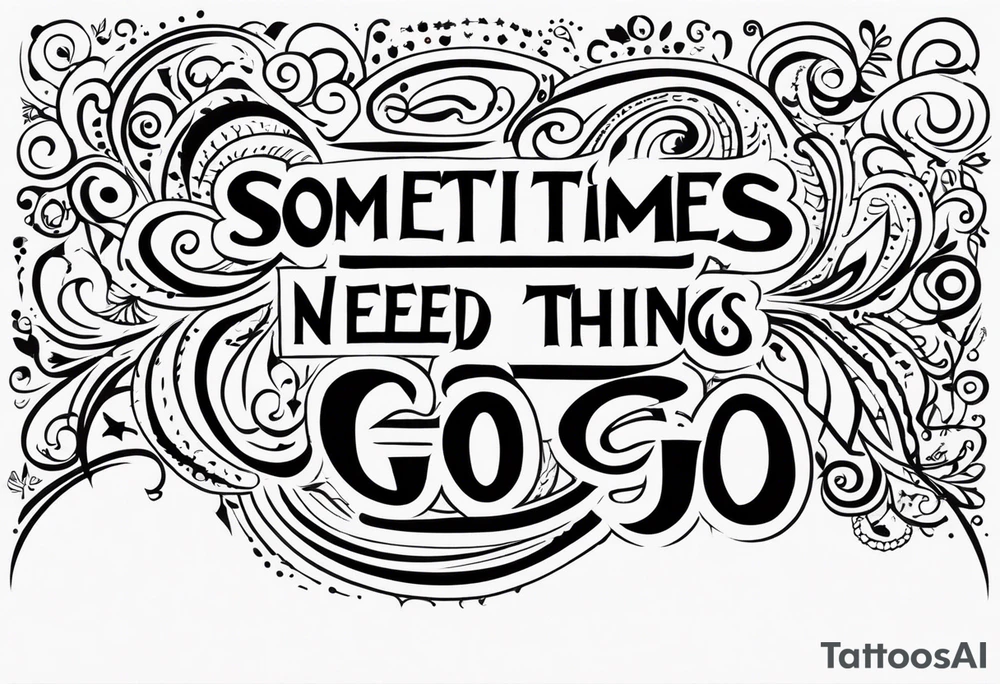 Sometimes you need to let things go tattoo idea