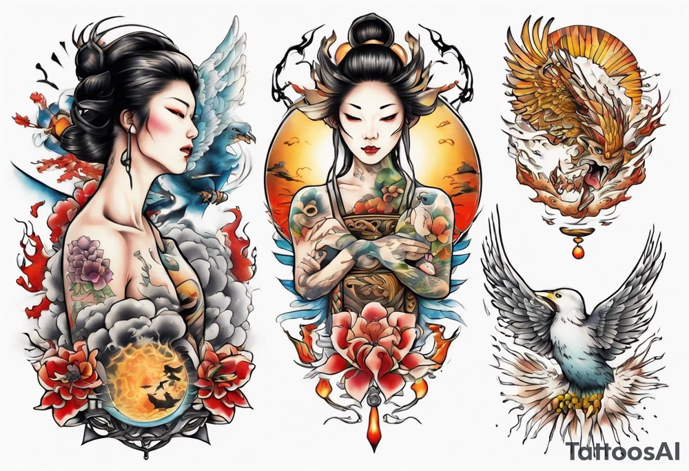 Light liberating people from fear tattoo idea