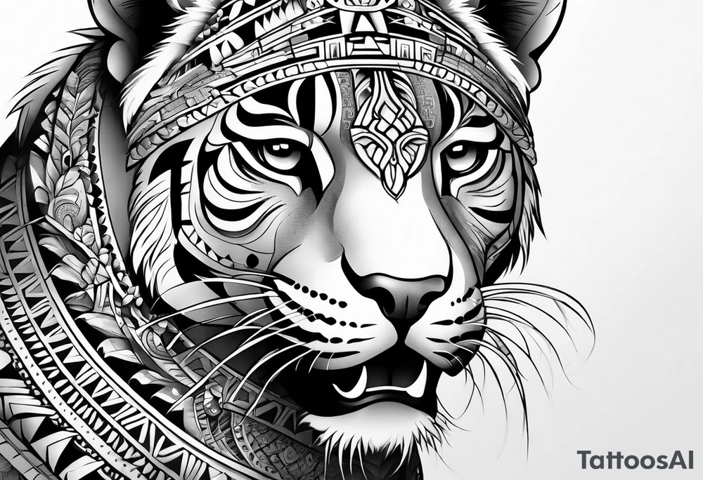 Aztec jaguar tattoo idea