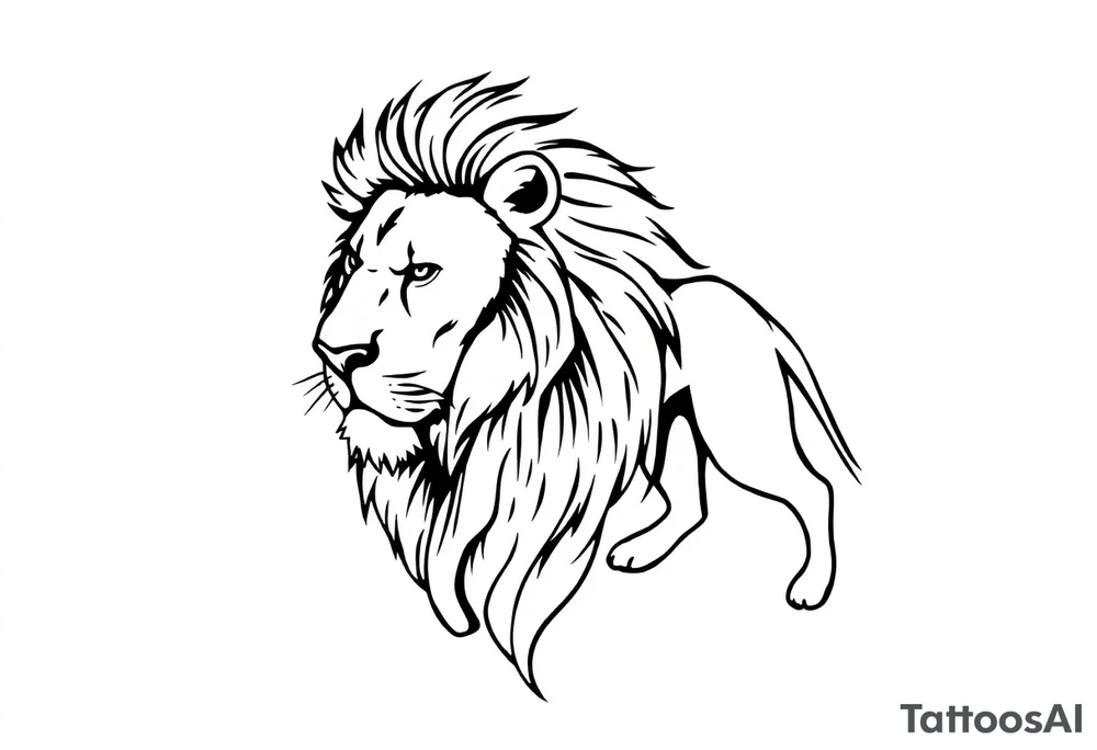 a lion tattoo idea
