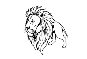 a lion tattoo idea