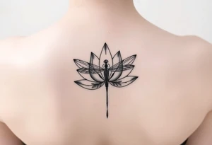 Lotus with dragonfly tattoo idea