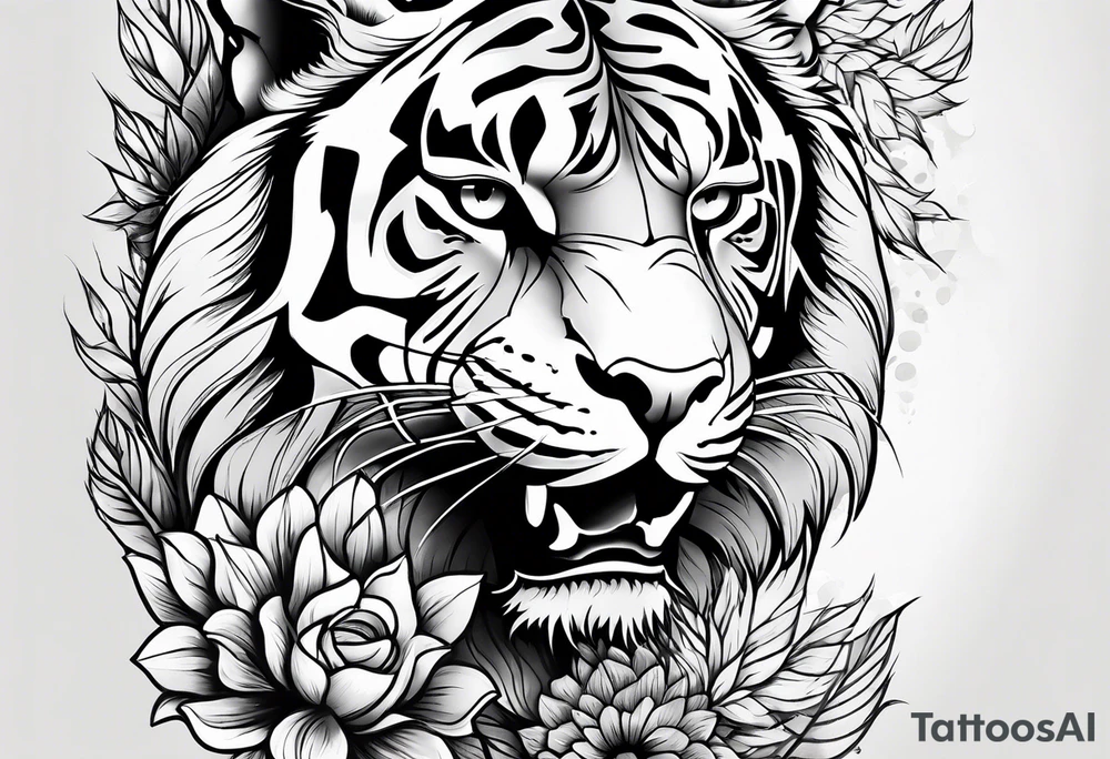тигр tattoo idea