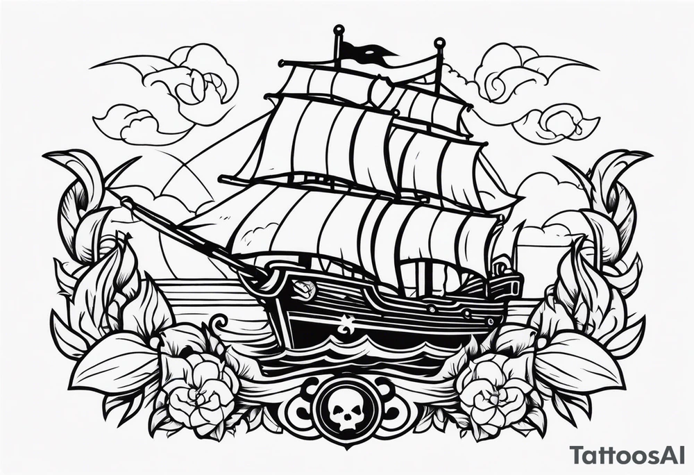 old school pirate tattoo tattoo idea