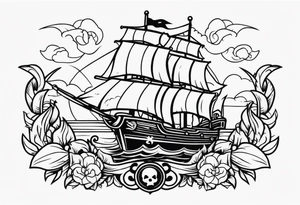 old school pirate tattoo tattoo idea