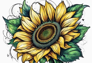 Sunflower for a male tattoo tattoo idea