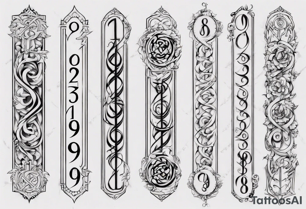 number 9. ambigram

Tall and thin tattoo idea