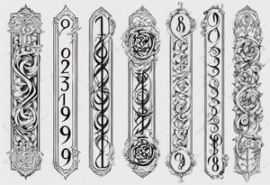 number 9. ambigram

Tall and thin tattoo idea