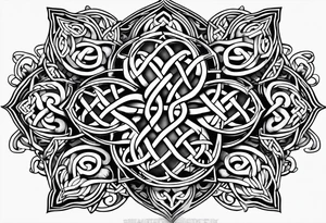 4 leaf clover celtic knot tattoo idea