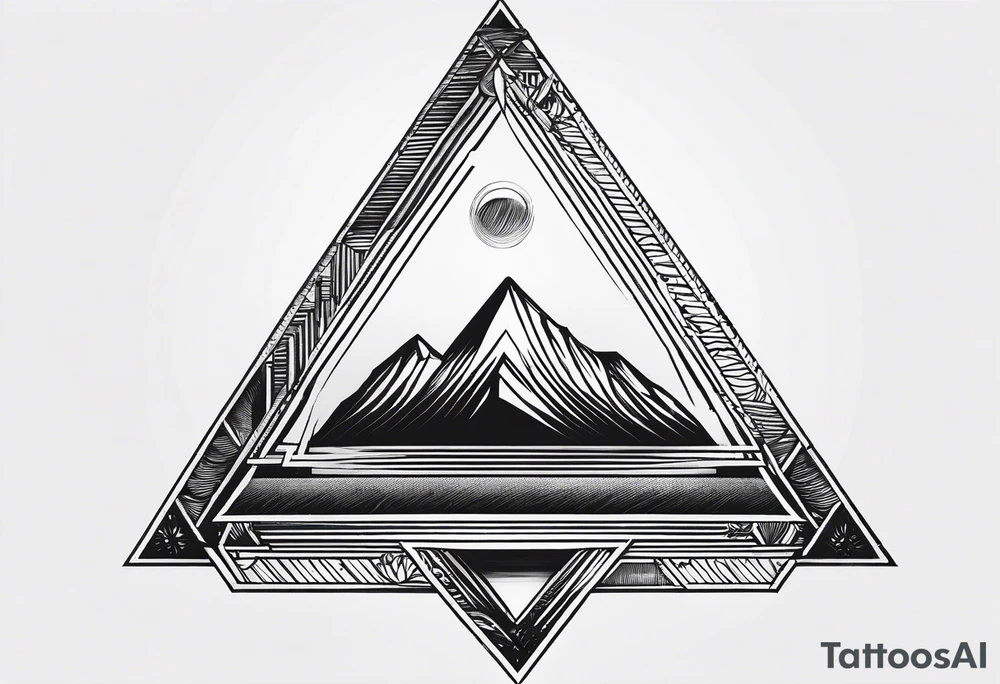 A triangle with nothing inside of it very simple, just a 10 lines tattoo idea
