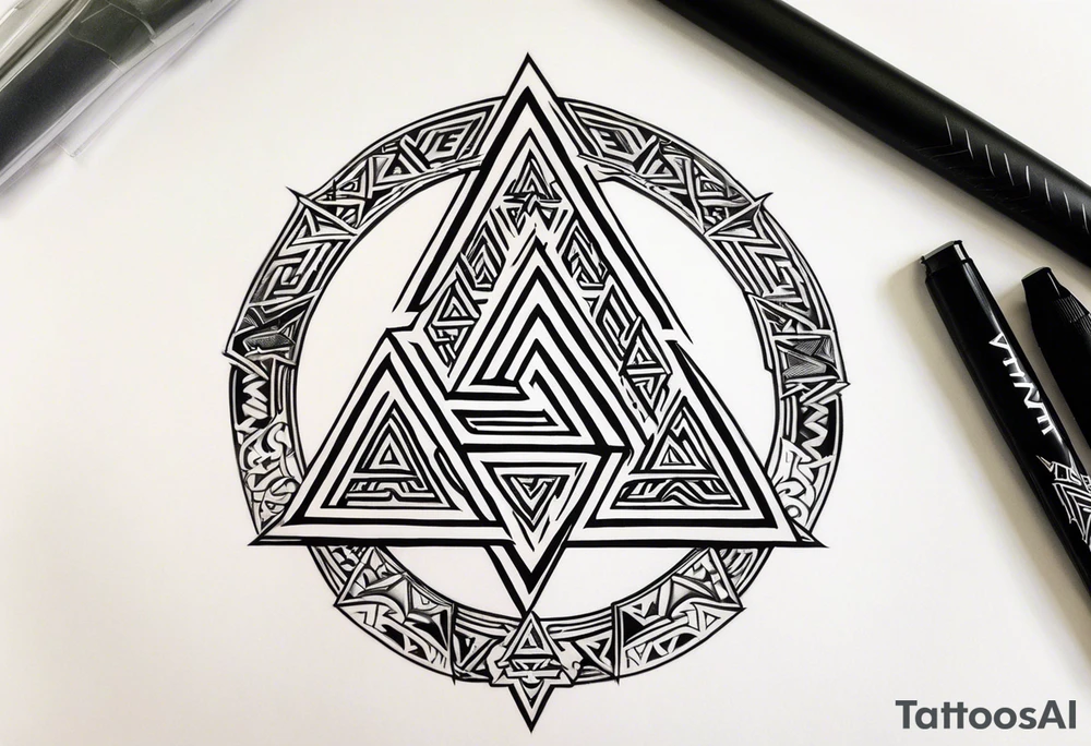 Valhalla valknut tattoo idea