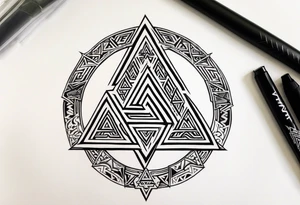 Valhalla valknut tattoo idea