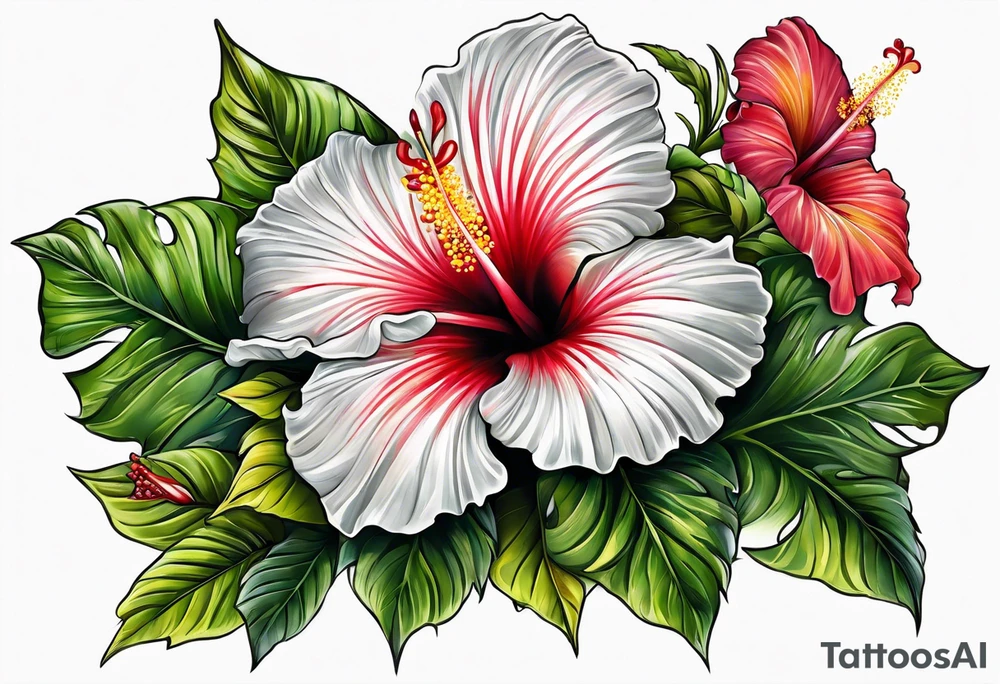 Hibiscus tattoo idea