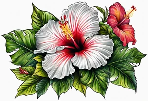 Hibiscus tattoo idea