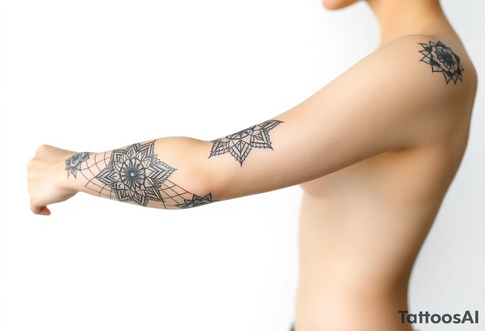 bold line dark witchstyle tattoo idea