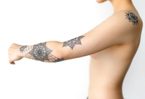 bold line dark witchstyle tattoo idea