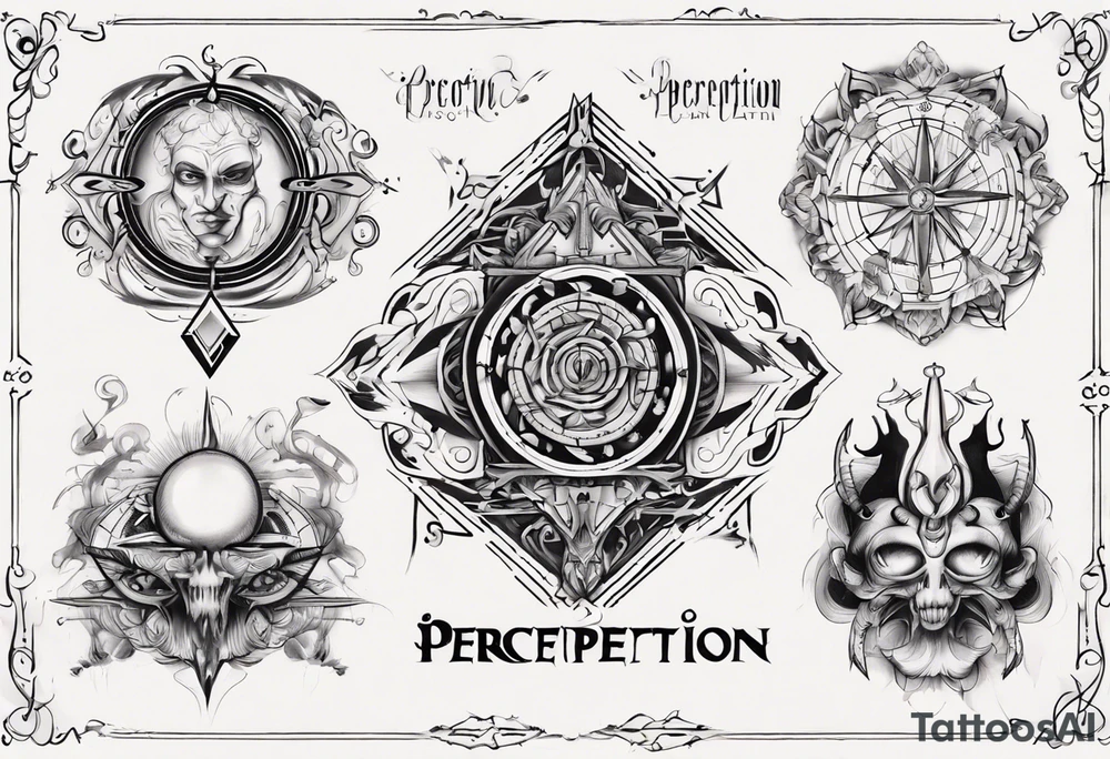 The word Perception in proper latin spelling and style tattoo idea