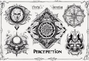 The word Perception in proper latin spelling and style tattoo idea