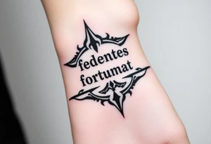 Audentes fortuna iavat quote from Latin, Roman army symbol as well tattoo idea