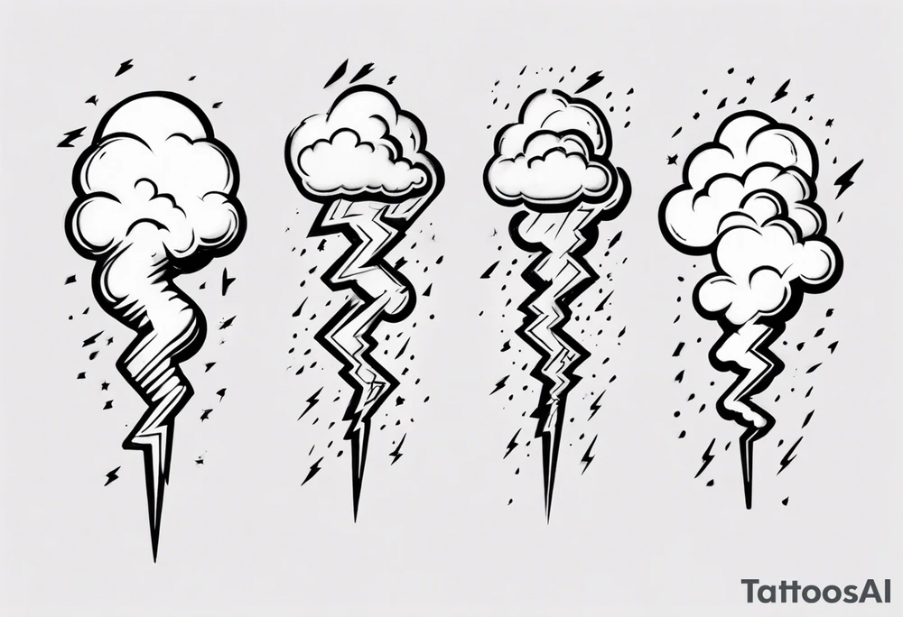 lightning from cloud tattoo idea