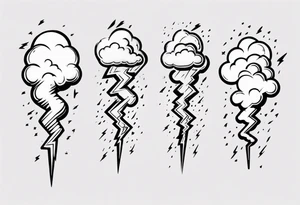 lightning from cloud tattoo idea
