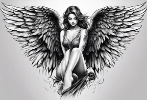 Fallen angel tattoo idea