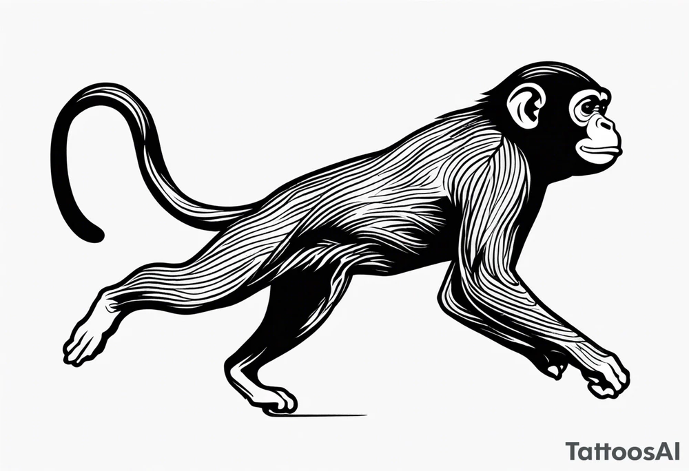 fulj body jumping monkey tattoo idea