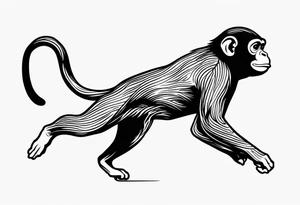 fulj body jumping monkey tattoo idea
