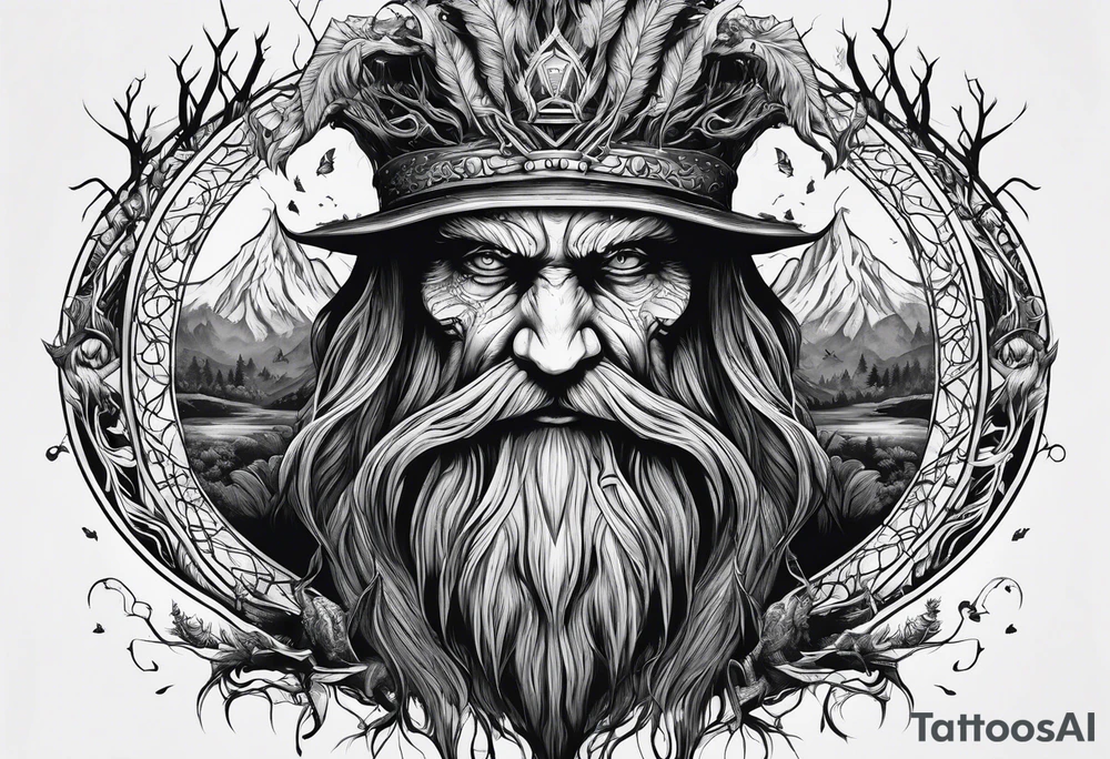 Leshy creepy looming danger tattoo idea